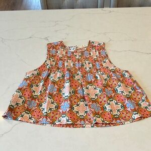 Marie Oliver Letta Pleated Tank Top Colorful